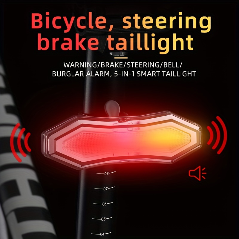Fahrrad Alarm Rücklicht, Smart Fahrrad Rücklicht Anti-Diebstahl Lampe  Fahrrad Alarm Rücklicht USB Wiederaufladbares Rücklicht, Wasserdicht und  Fernbedienung
