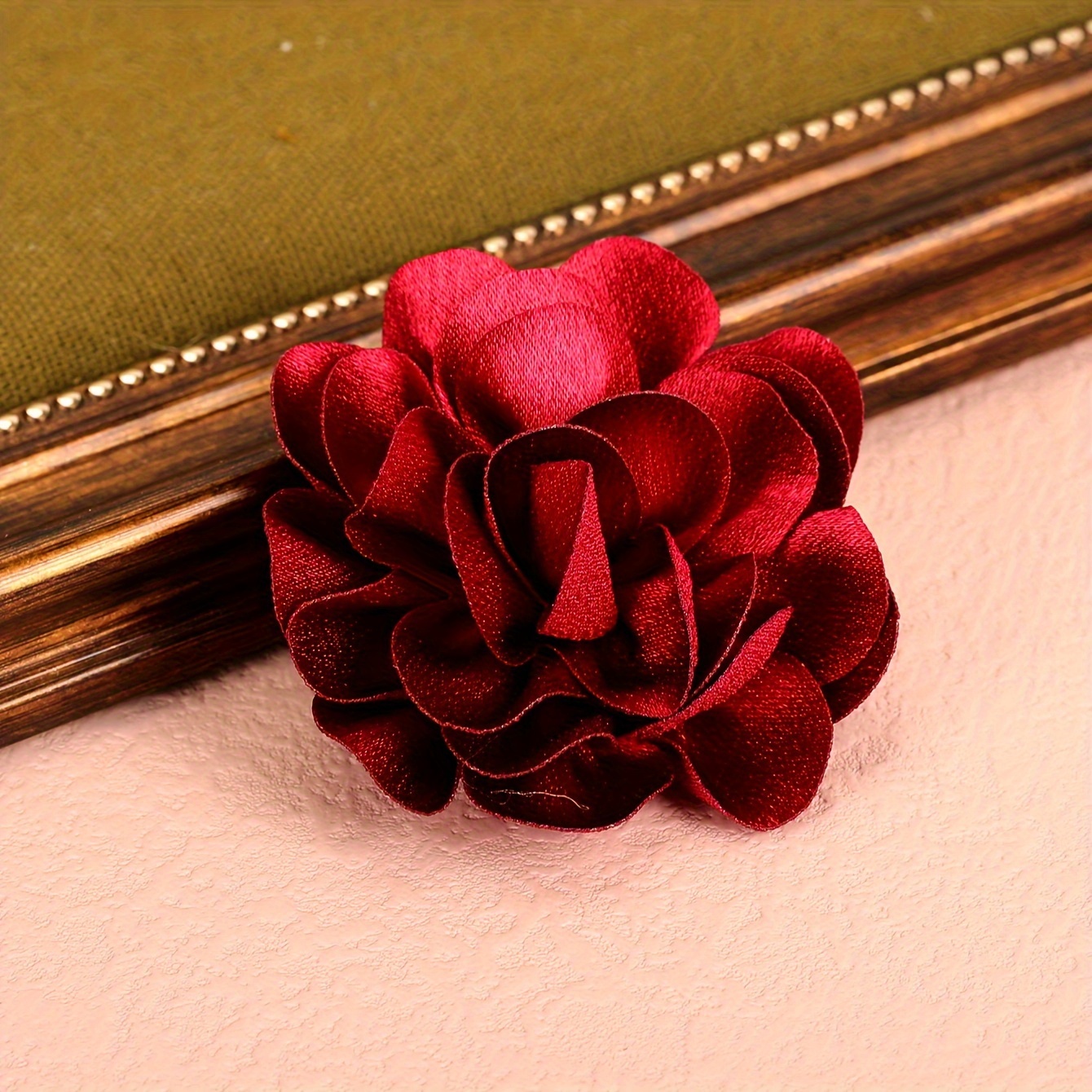1pc red rose flower brooch elegant vintage style - Temu