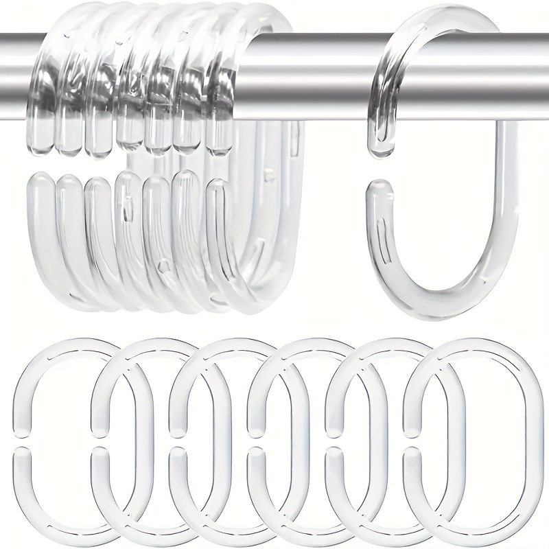 Twisted Shower Ring Box Transparent C hook Shower Curtain - Temu