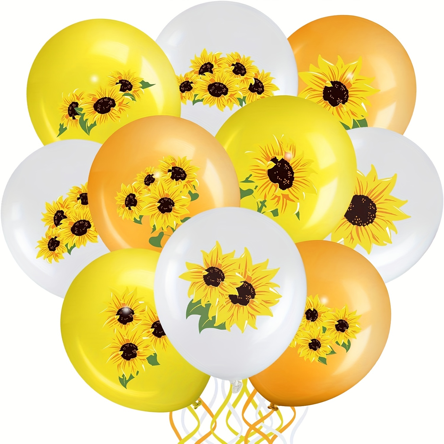 12pcs, 39.4ft Sunflower Party Decorations Sunflower Garland Banners  Sunflower Party Streamer Summer Sun Flower Hanging Decorations For Baptism  Birthda