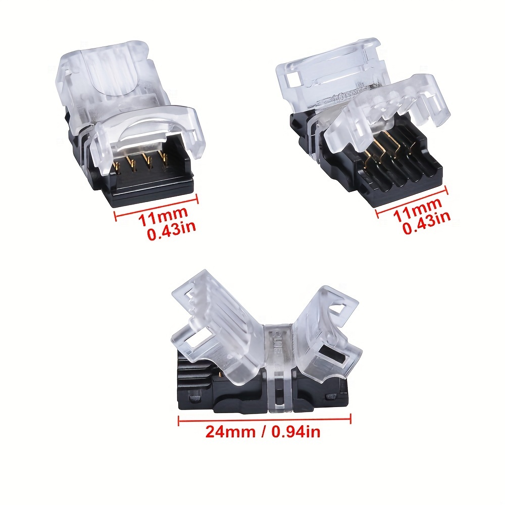 5 Connettori Strisce Led A 2 Pin E 4 Pin Strisce Led 3528 - Temu Italy