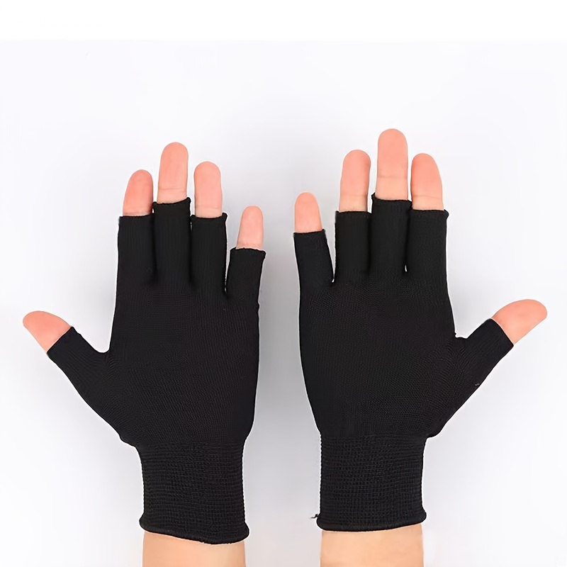 Comprar 1 par de guantes de mujer de medio dedo de seda sintética