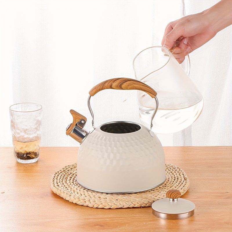 Stainless Steel Whistling Tea Kettle - Boil Water Quickly And