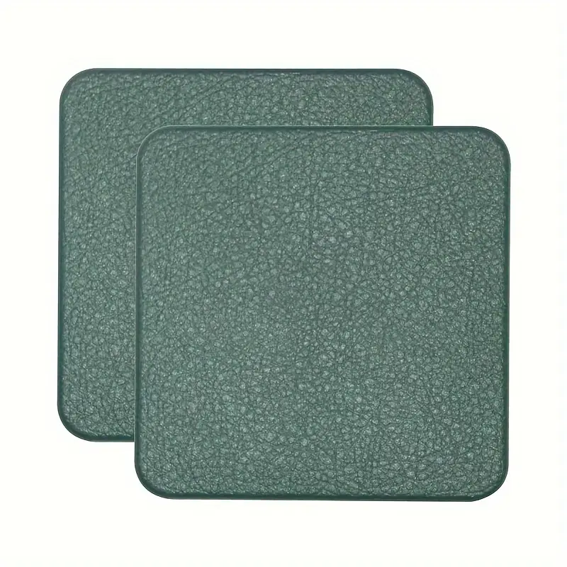 Coasters Faux Leather Square Coasters Waterproof And Heat - Temu