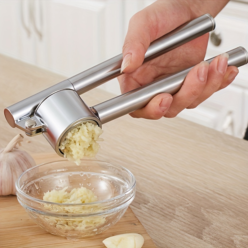 Garlic Press Stainless Steel Ginger Mincer crusher Peeler - Temu