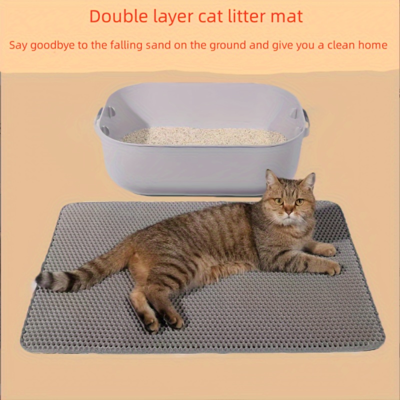 Extra Large Cat Litter Mat Double Layer Leak Proof - Temu
