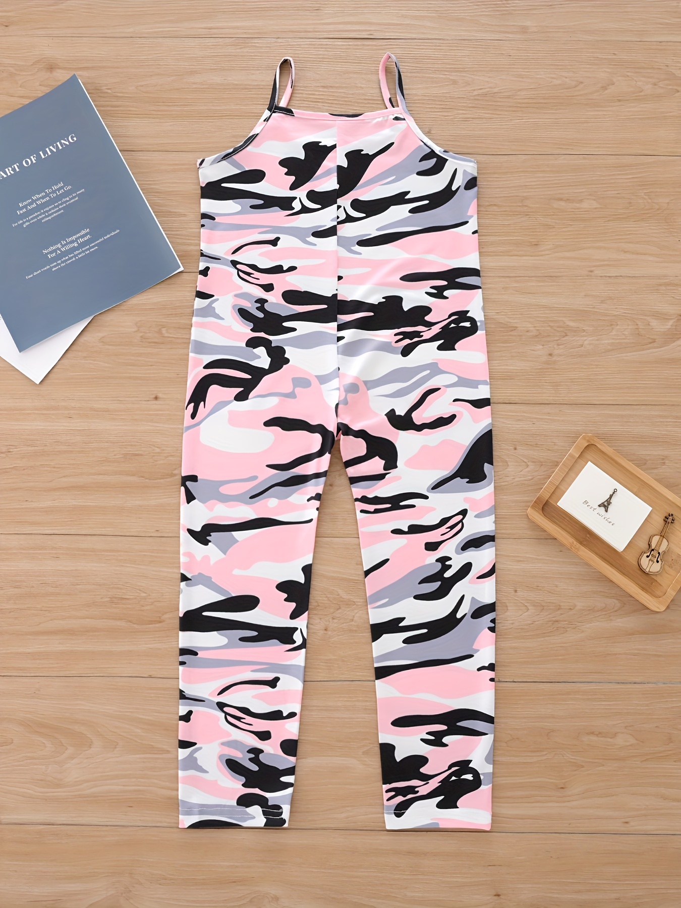Toddler Girls Camouflage Casual Sports Cami Rompers - Temu