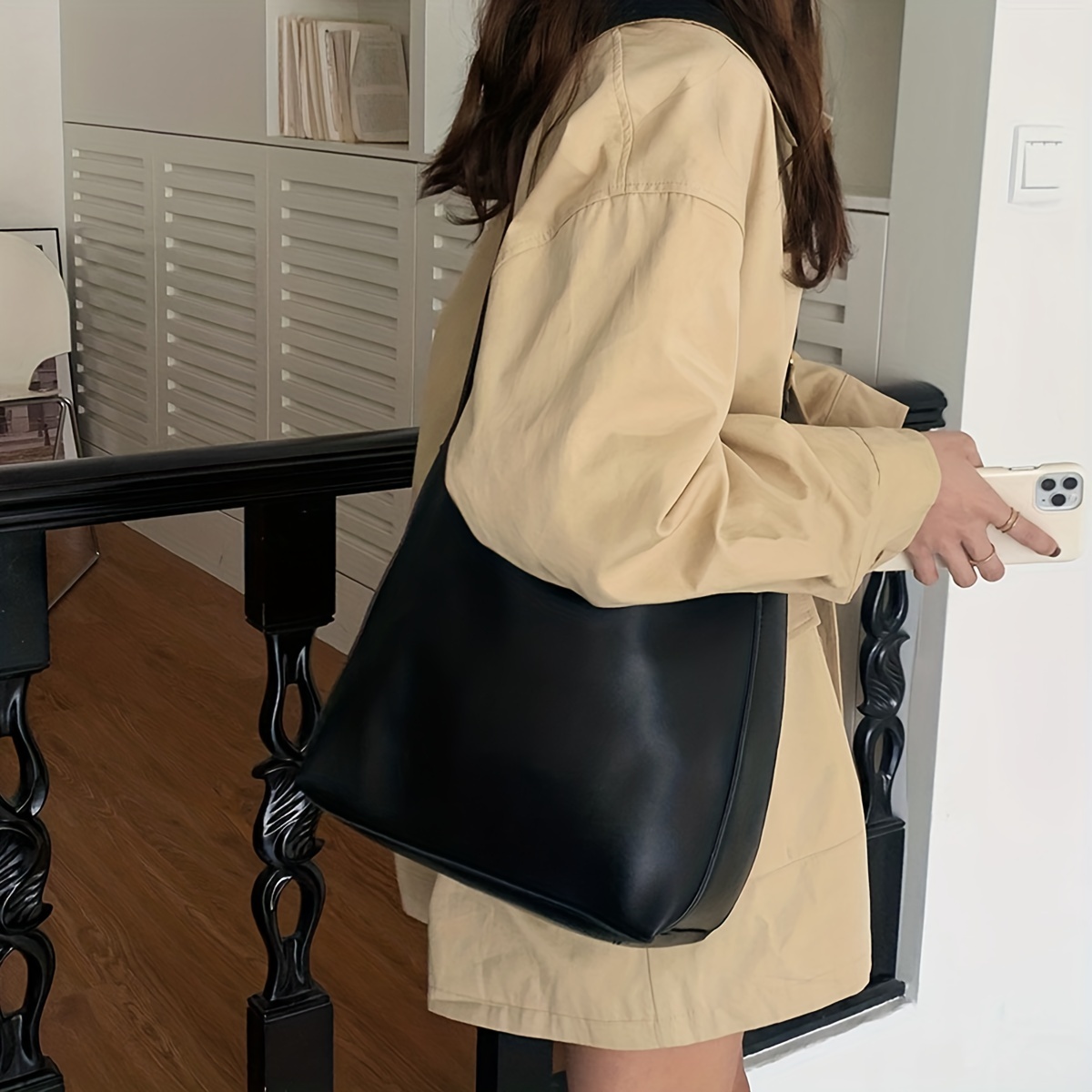 Bolso Hombro Simple Combina Bolso Clásico Mujer Trabajo - Temu Mexico