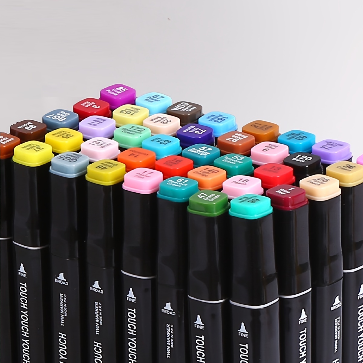 TouchCool Art Dual Tip Marker/Highlighter Sketch Pen Set;  Broad Chisel & Fine Tip Markers - Dual Tip markers