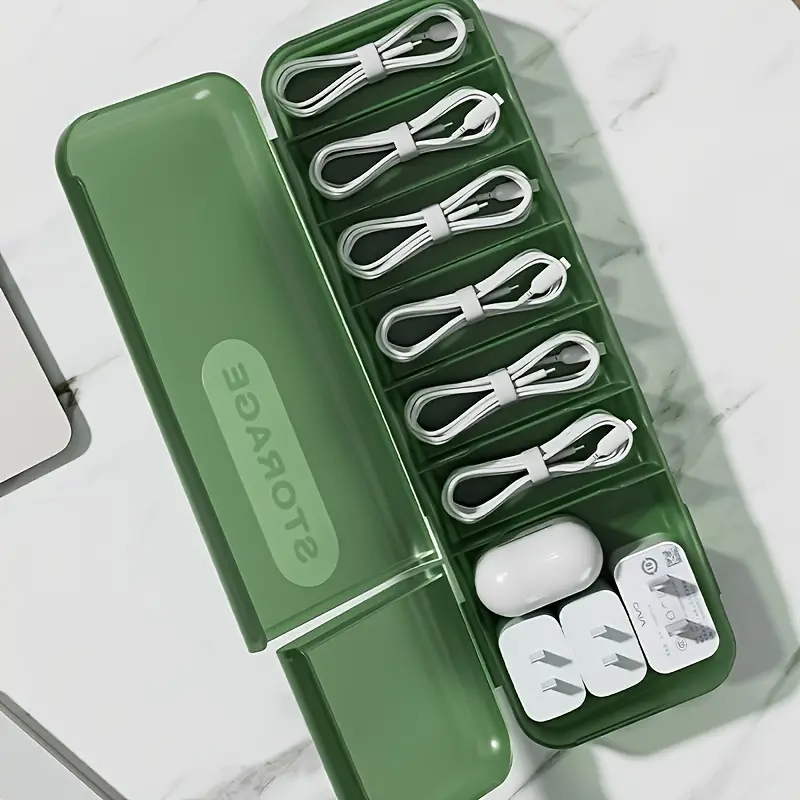 Data Cable Organizer Box Charge Cable Management 7 - Temu
