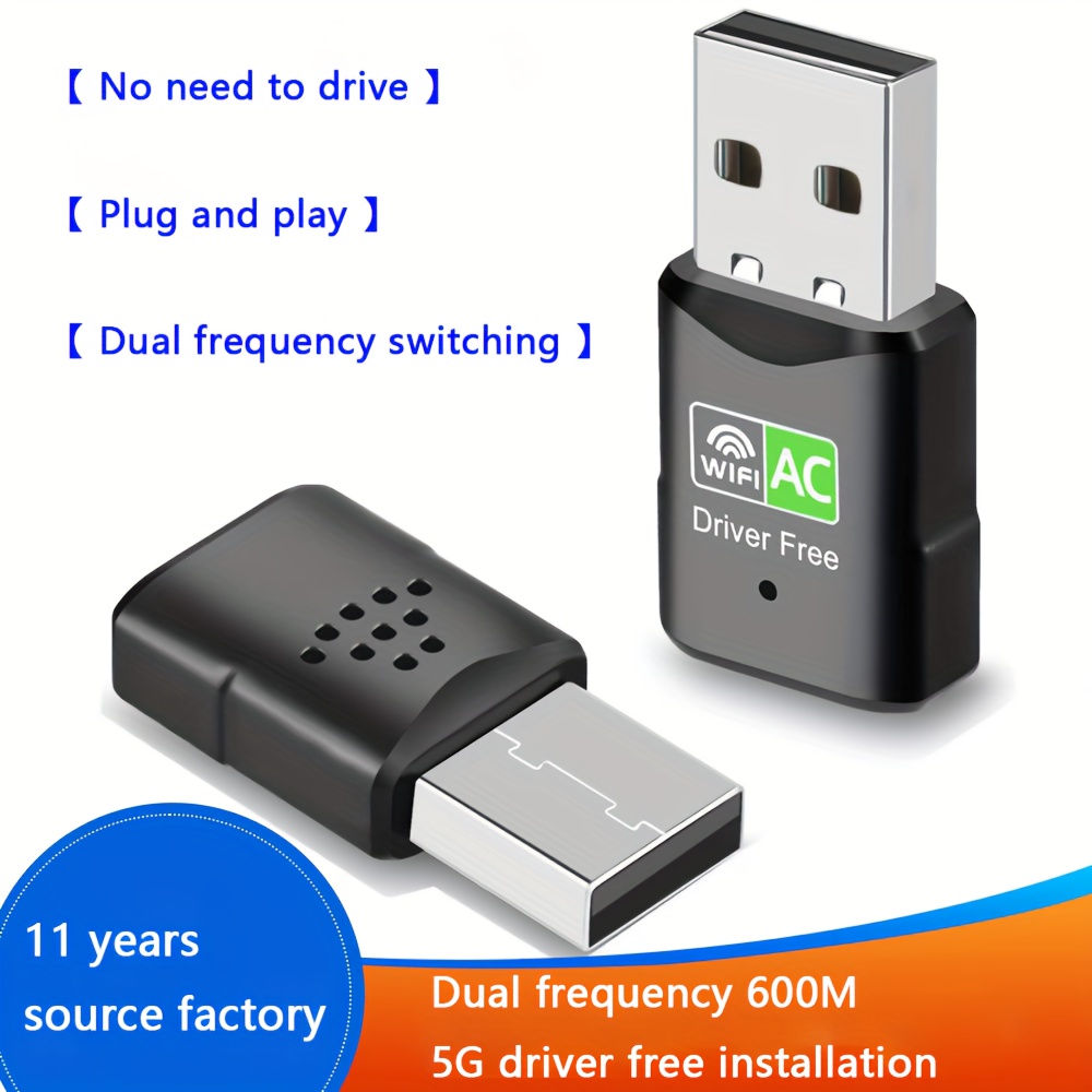 AC 600m à Double Fréquence Mini 5G Carte de Réseau Sans Fil Adaptateur de  Réception Wifi USB Externe