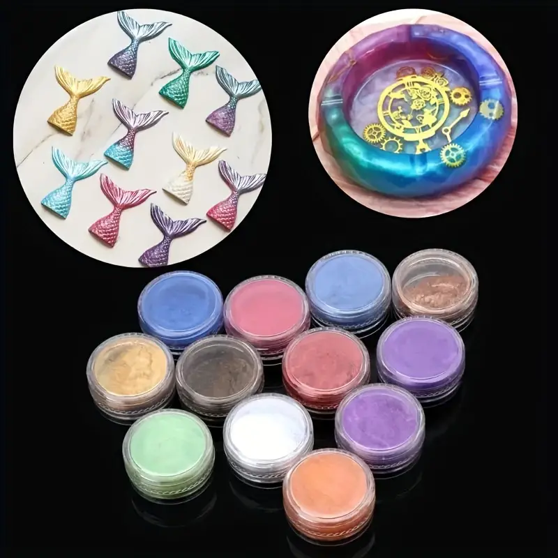 12 Color Set Natural Mica Pigment Powder For Soap Cosmetics - Temu
