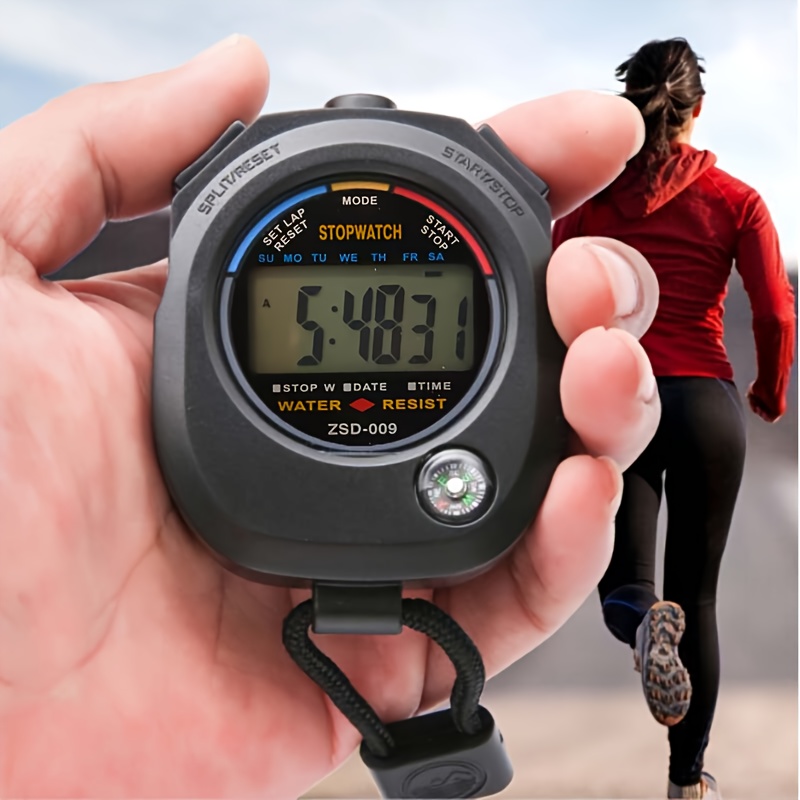 Digital Sports Running Counter Stopwatch Timer Waterproof Alarm