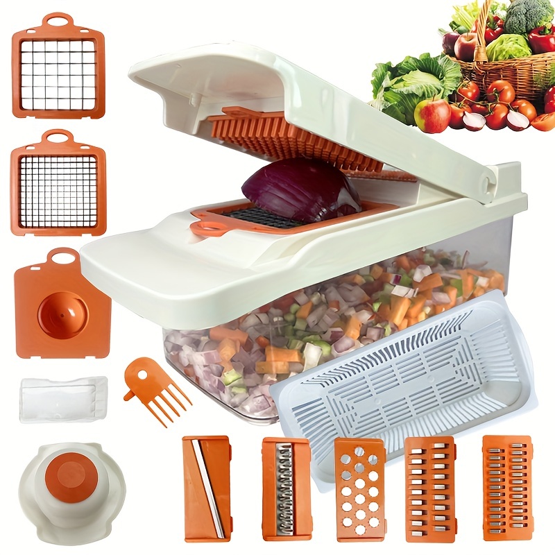 5pcs Set Vegetable Slicer Grater Electric Spiral Blade Fruit