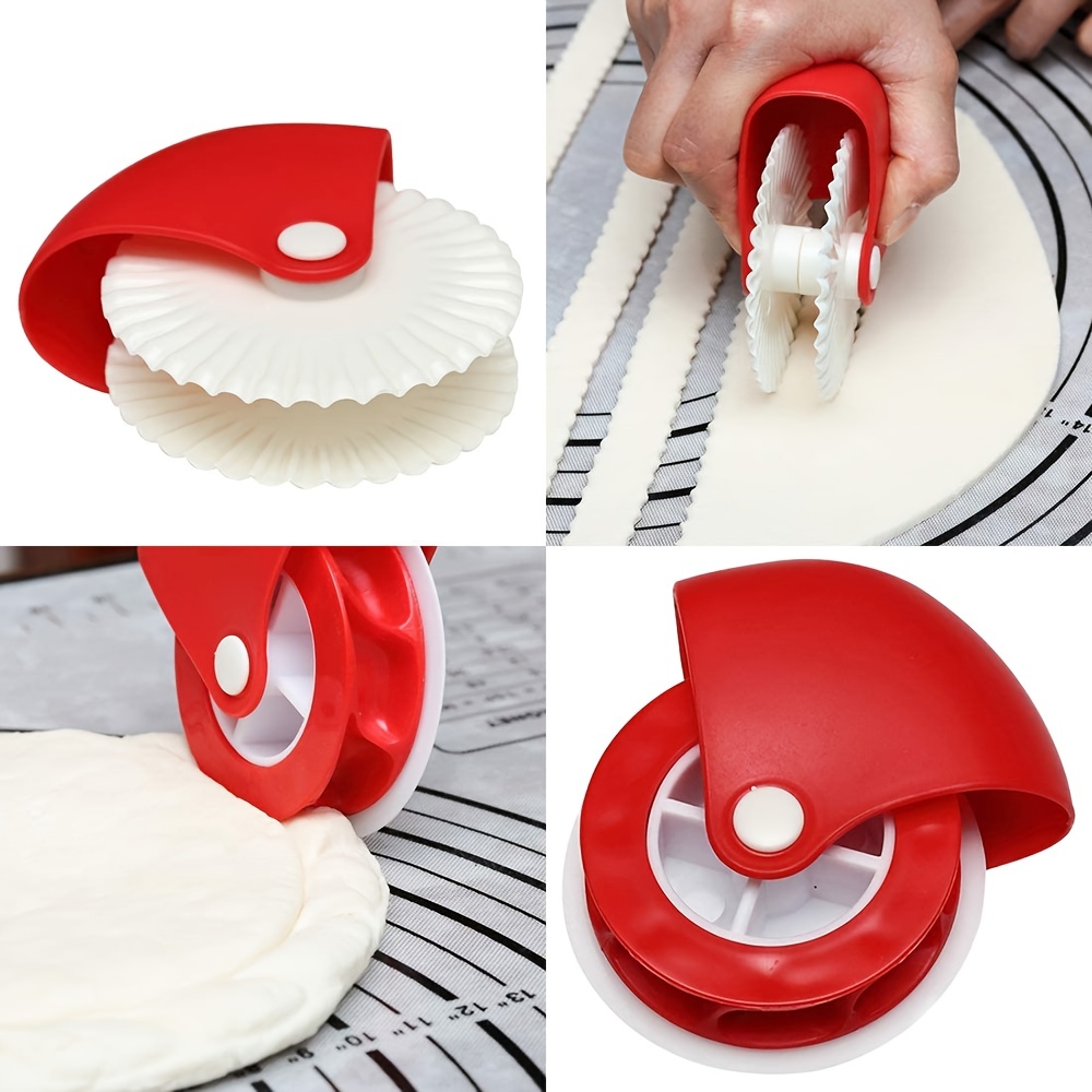 Pastry Wheel Decorator and Cutter Beautiful Pie Crust Pizza Pastry Lattice Decoration Tools Plastic Pastry Pie Decoration Cutter Lattice Cutter