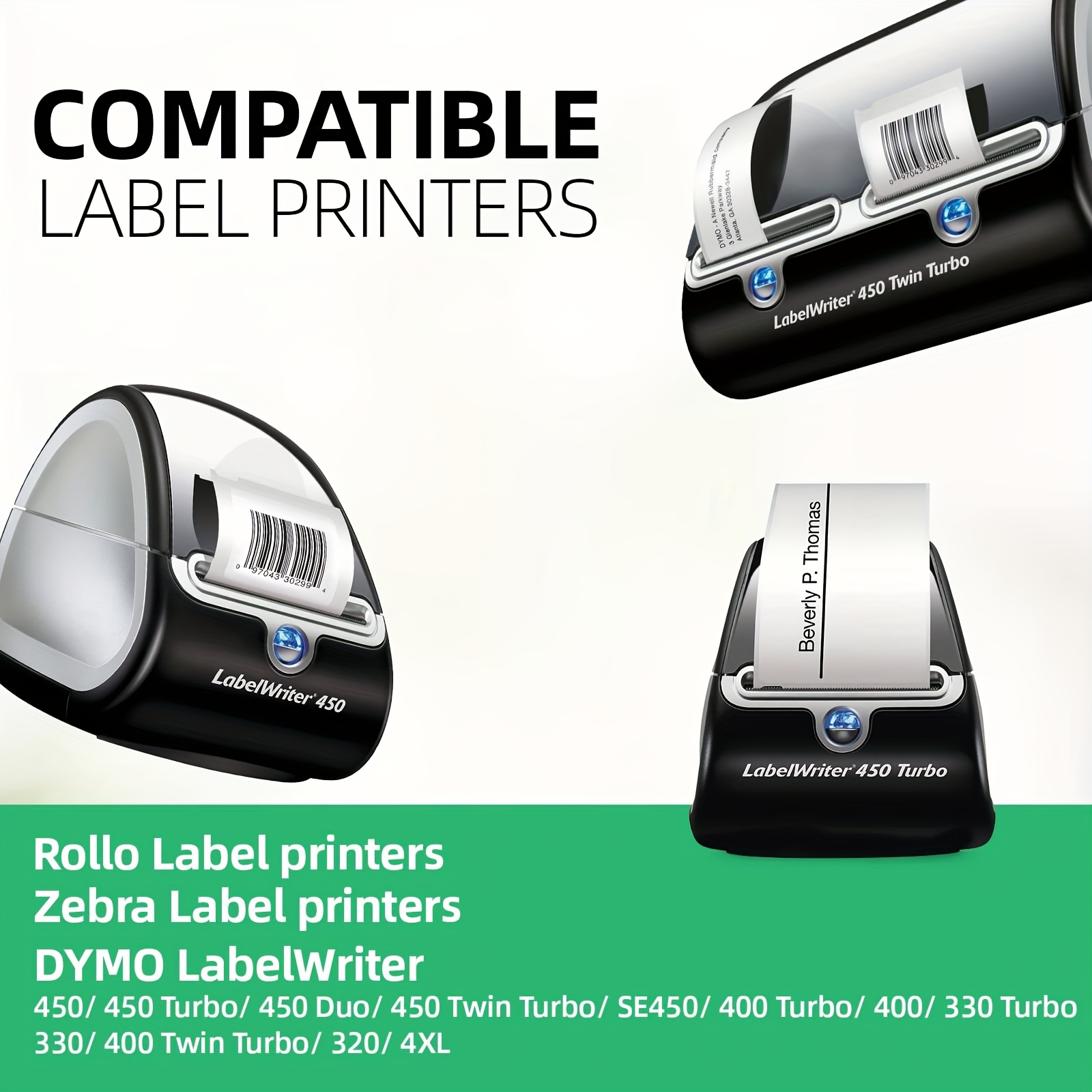 LabelValue.com | Dymo 30252 Address Labels - (1-1/8 x 3-1/2) for Dymo  450, 4XL, Zebra Desktop Printers - 2 White Rolls Per Pack