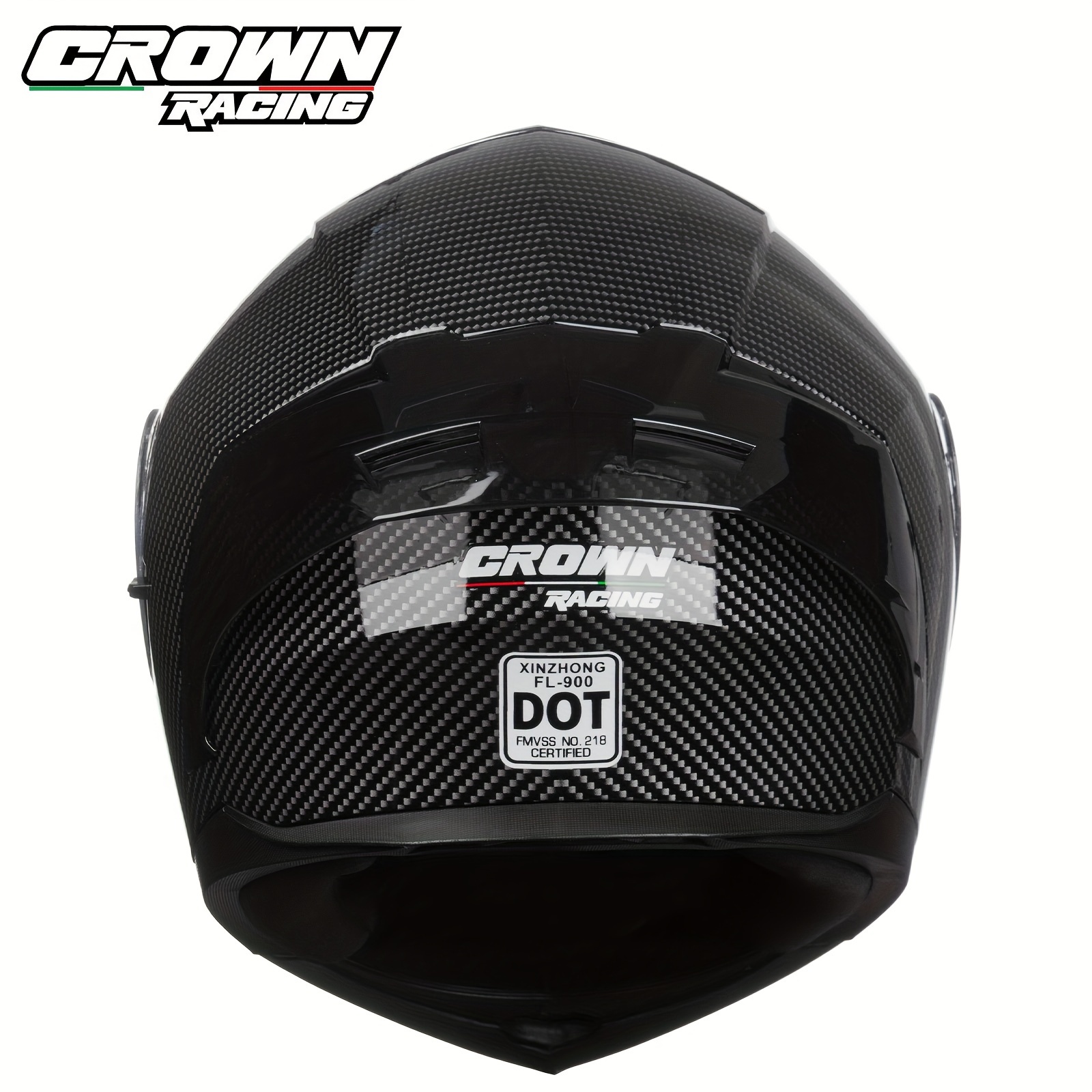 Casco Moto Doppia Visiera Apribile Modulare Crown Racing Casco Moto  Autenticazione Dot - Auto - Temu Italy