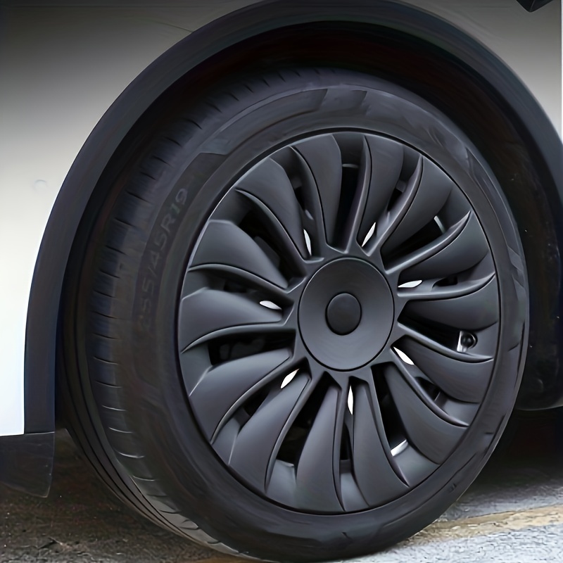  Tapacubos de rueda (juego de 4) tapas de cubo de ruedas  cubierta de llanta – Accesorios de coche para llantas de acero estándar,  todo negro, 14 pulgadas : Automotriz