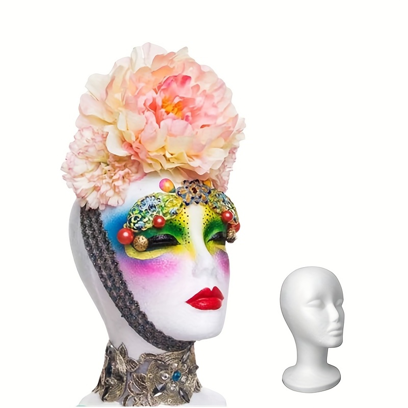 Female Foam Wig Head Hat Wig Display Stand Manikin Foam Head for for Home  Salon Style Model and Display Hair Hats and Hairpieces - AliExpress