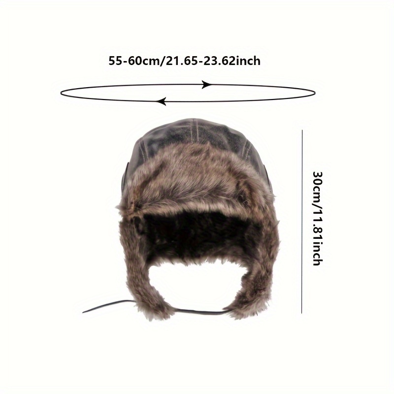 Thickened Trooper Hat Trapper Hat Winter Warm Velvet Windproof Ear Protection