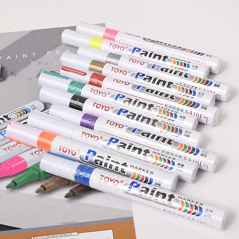 Paint Note Marker Pen Non erasable Painting Tire Pen White - Temu