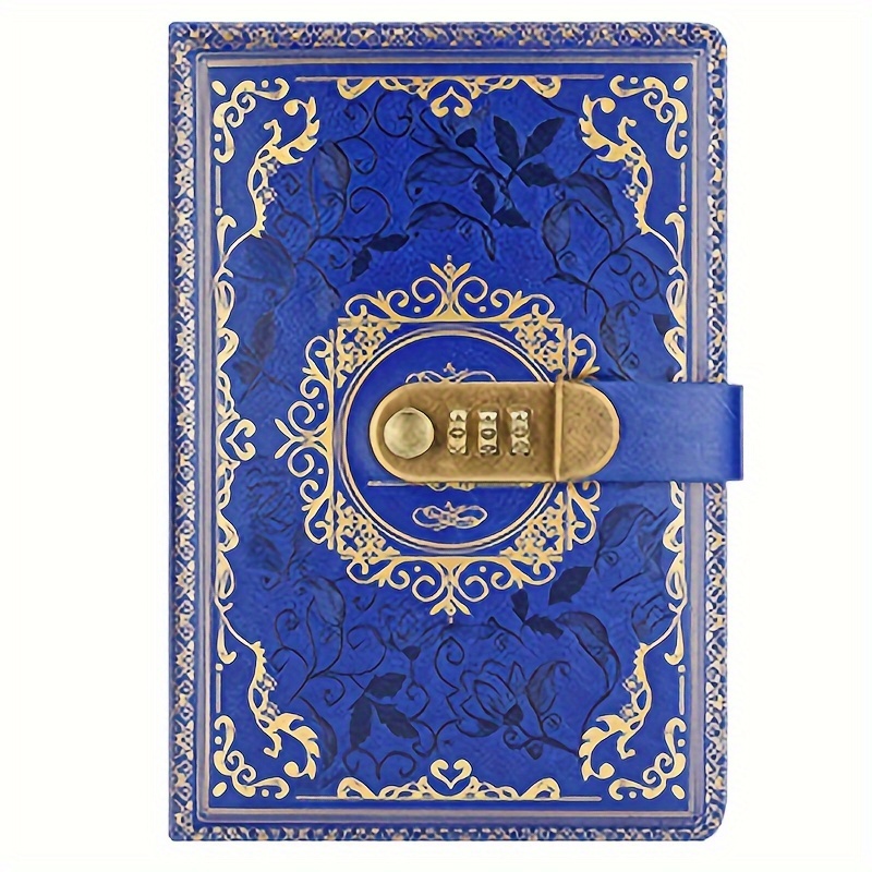 Retro Password Book Lock Journal Creative Notepad Stationery Temu