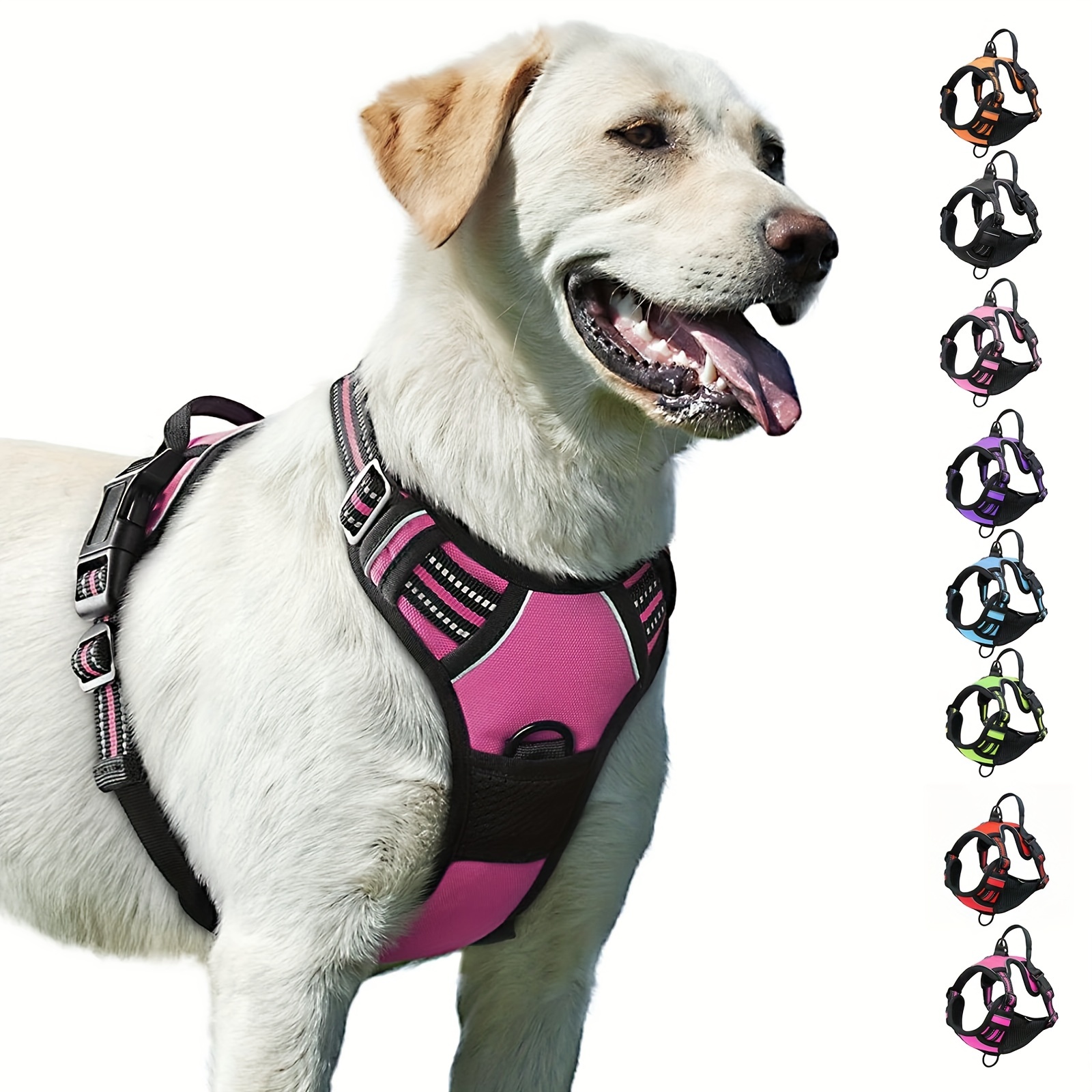 

1pc Reflective No-pull Dog Harness For Medium And Large Dogs - Easy Walking And Durable Oxford Material