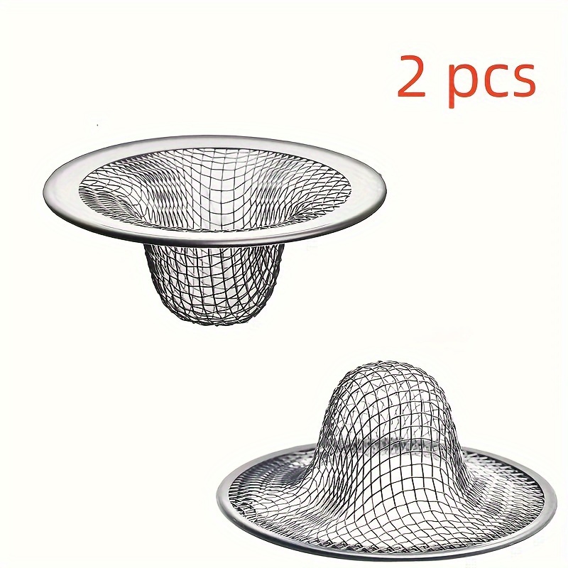 TEMU 2pcs/4pcs Bathroom Kitchen Sink Strainer, Stainless Steel Mesh Sink Drain Filter, Hair Catcher For Bathroom Sink, Sink Drain Strainer, Bathroom