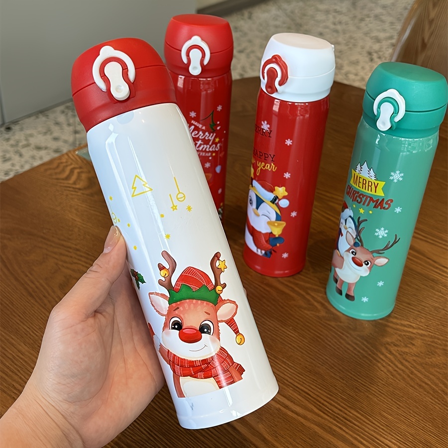 Christmas Vacuum Flask Insulated Water Bottles Travel - Temu