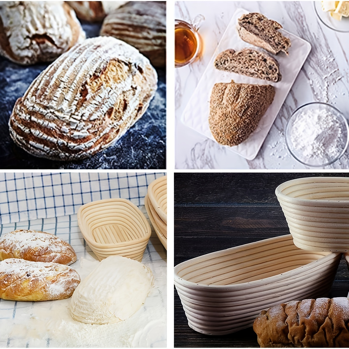 Bread Proofing Basket Set, Sourdough Bread Baking Supplies, Sourdough  Proofing Basket For Sourdough, Bread Making Kit, Baking