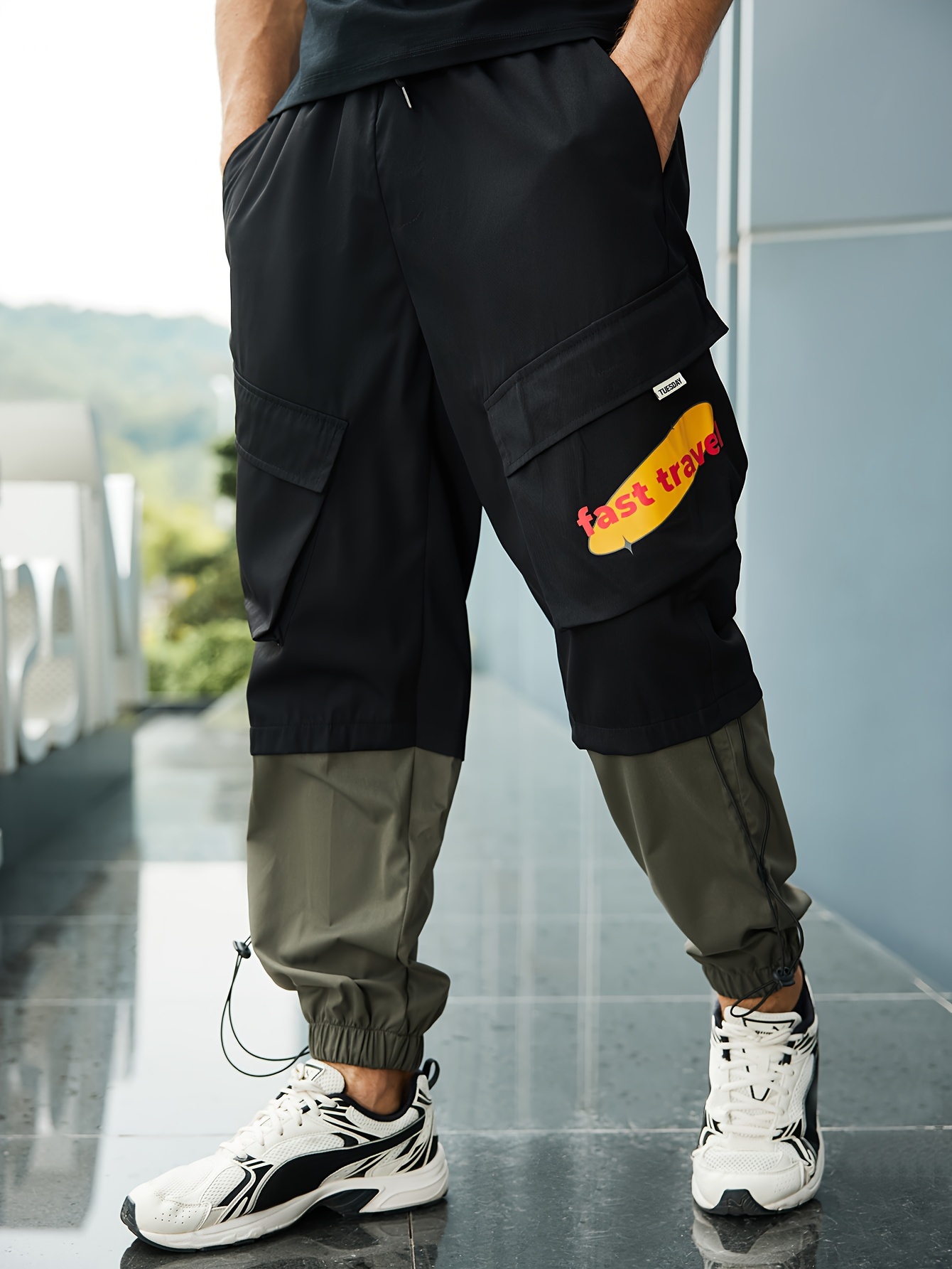 【KOOLOSET】Summer Cooling Cargo Banding Pants Summer Cool Cargo Banding Denim Pants - ULAN | 60% - Asian