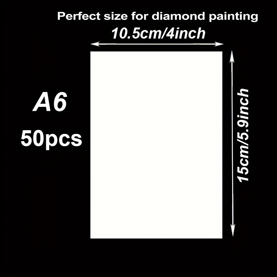  Oungy 600 PCS Diamond Painting Release Paper 15 x 10 cm  Double-Sided Non-Stick Release Paper Diamond Painting Cover Replacement  Paper for 5D Diamond Embroidery Accessories