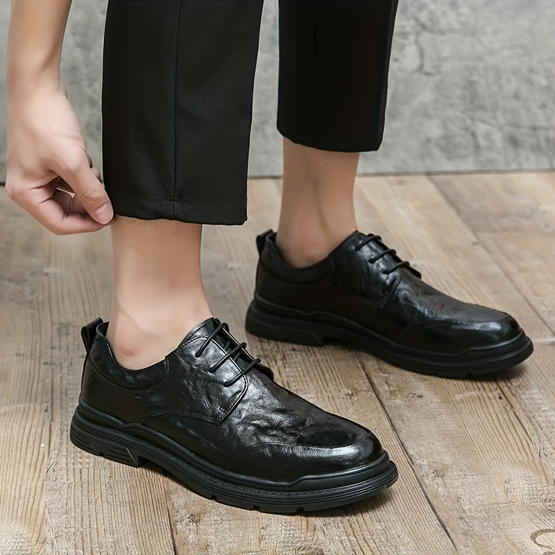 Zapatos Casuales Negocios Hombres Zapatos Moda Estilo Británico - Calzado  Hombre - Temu
