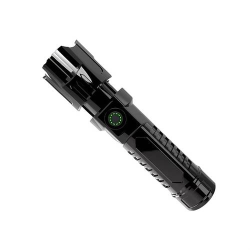 1pc Bright LED Flashlight With Safety Hammer, Side Light Torch Outdoor Lighting