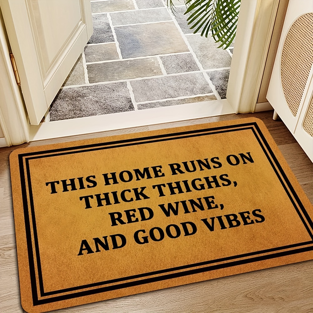 Red Door Mat With Durable Non slip Rubber Backing Large - Temu