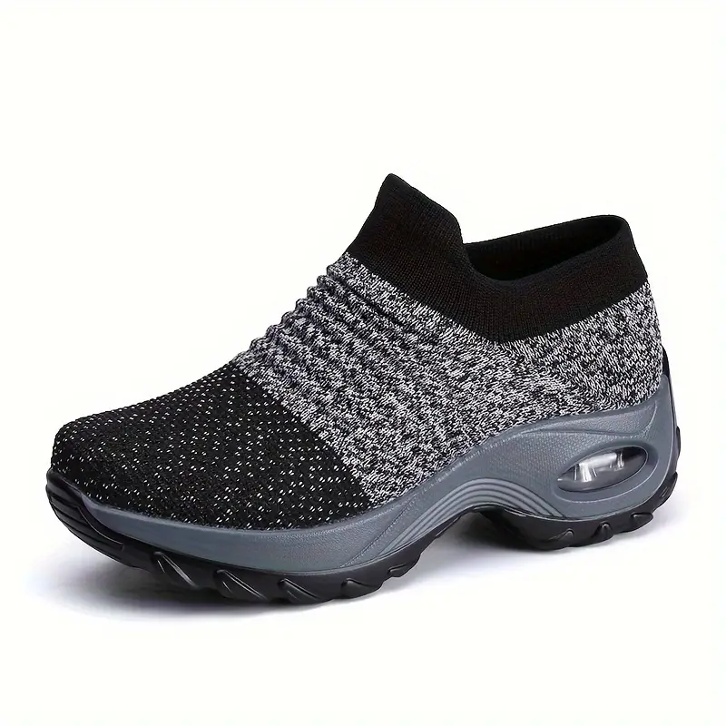 womens air cushion sock sneakers casual breathable slip on low top sports shoes comfy walking trainers details 2