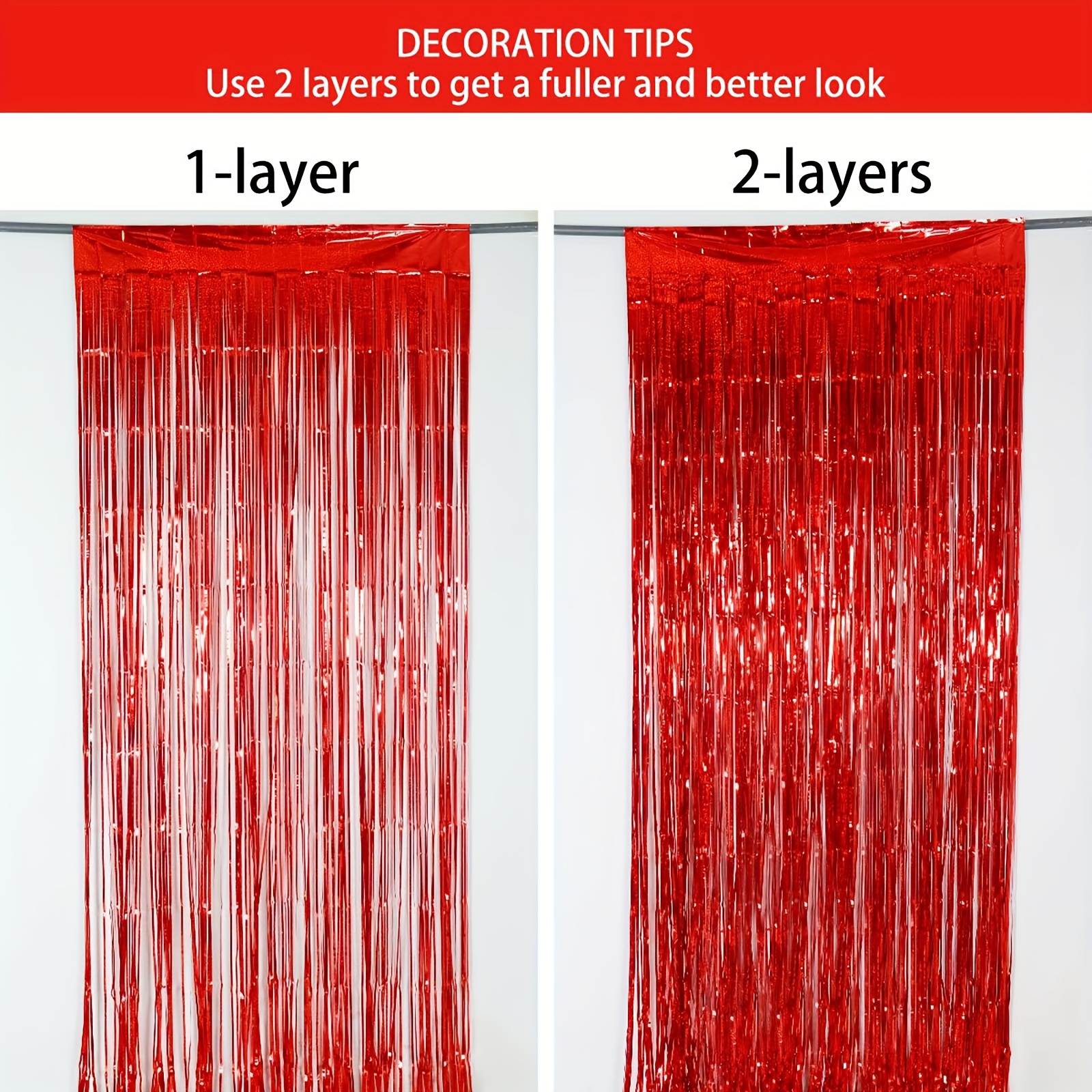 Iridescent Red Backdrop Fringe, Iridescent Red Streamers For Red Party  Decorations, Red Fringe Backdrop, Christmas, Halloween, Thanksgiving Day  Gift - Temu Germany