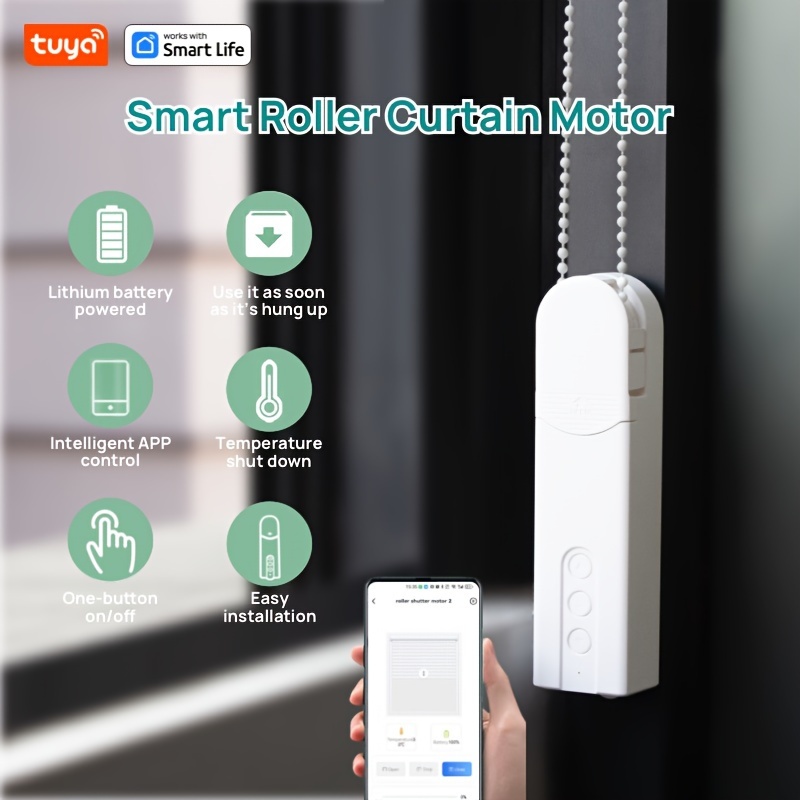 Tuya Wifi Smart Electric Curtain Robot Wireless App Or - Temu