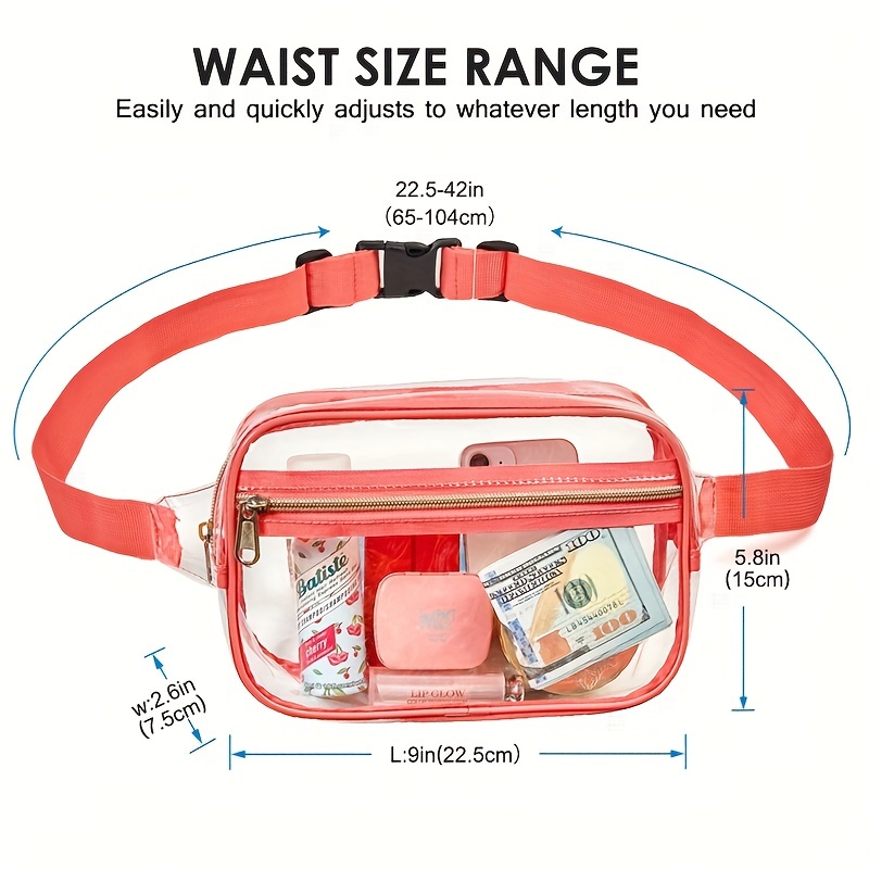 Pink clear fanny discount pack