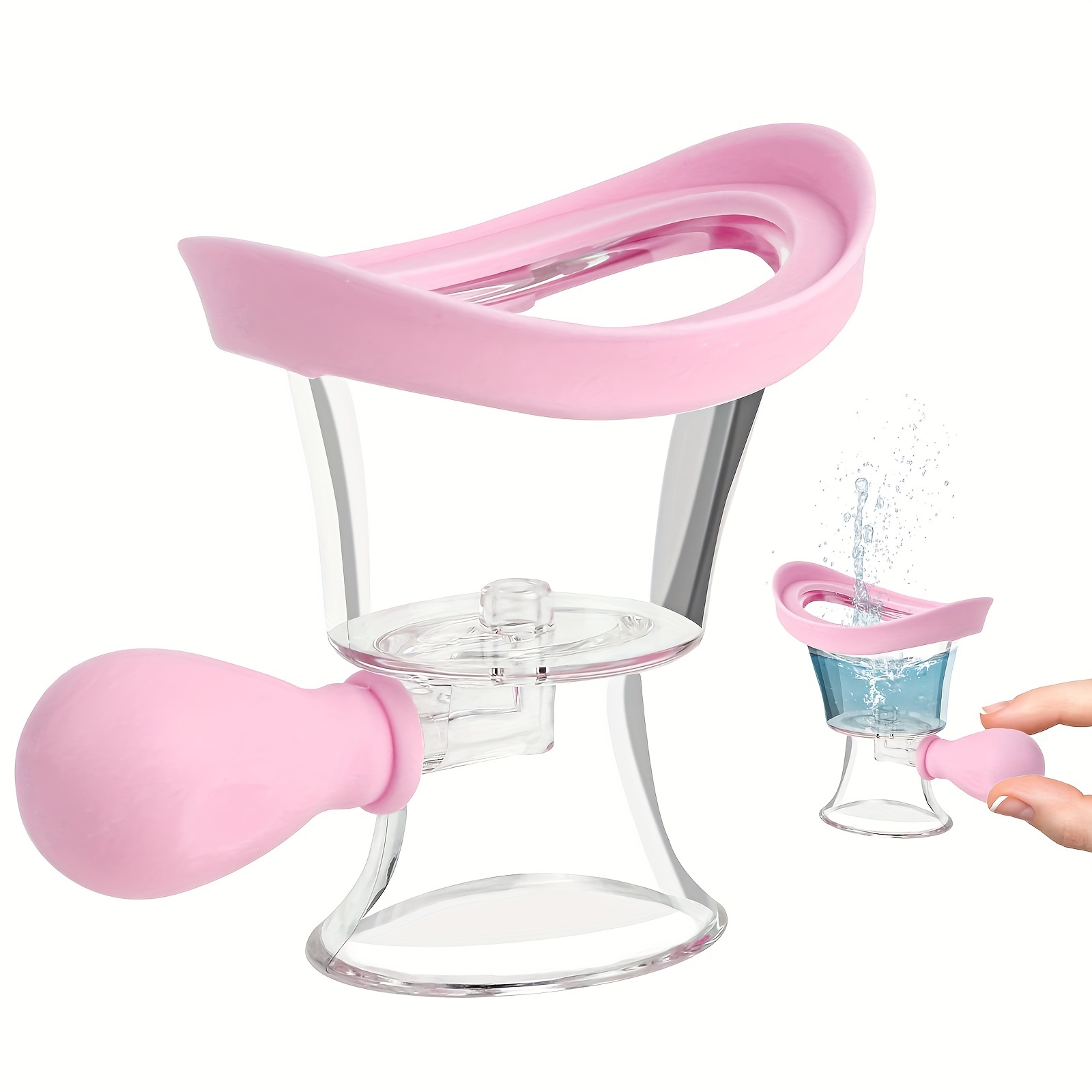 Portable Eye Washer Cup Manual Air Pressure Silicon Cleaning Tool
