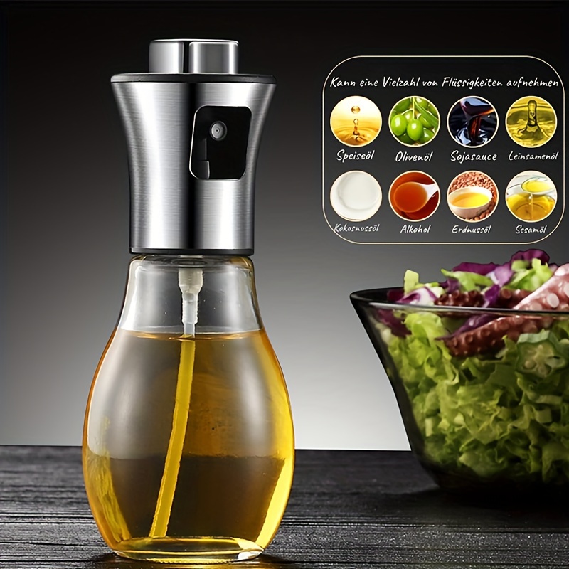 Acheter Distributeur d'huile d'olive Transparent, bouteille à presser, pulvérisateur  d'huile en verre, bouteilles de Sauce pour salade BBQ, outils de cuisine