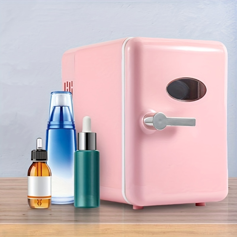 Living Enrichment Mini nevera para el cuidado de la piel de 4 litros,  refrigerador pequeño portátil para cuidado de la piel, bebidas, alimentos