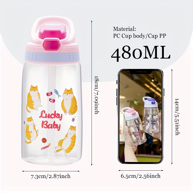 Cute Animal Straw Cup Portable Leakproof Large Capacity - Temu