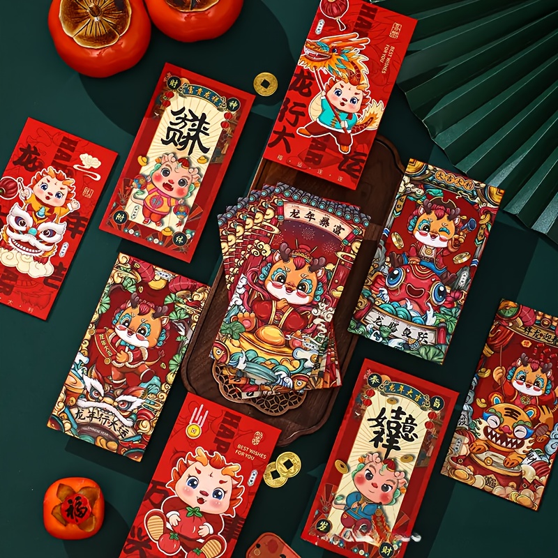 Thick Lucky Money Gift Cash Packets Chinese Red Envelopes for All Occasions  - Birthday Baby Shower Kick-off Christmas Spring Festival Lunar New Year