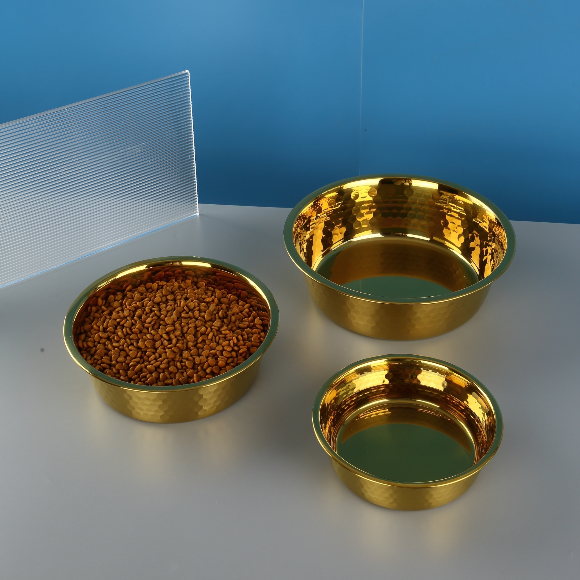 Small Gold Serving Bowls, Gold Dog food bowls