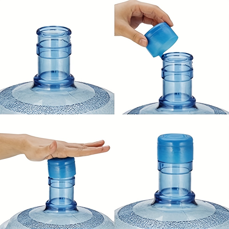 Bouchons à pression pour bouteille d'eau, 5 pièces, 55mm, 3 et 5 gallons,  réutilisables, anti