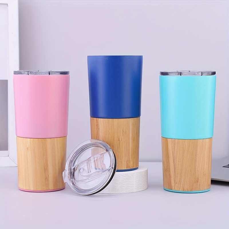 Bamboo Thermos Cup Double Layer Inner Stainless Steel 304