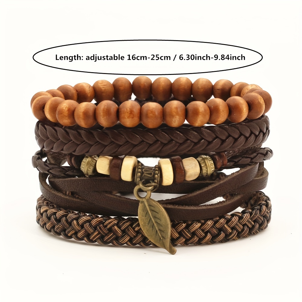 Men's Adjustable Leather Bracelet