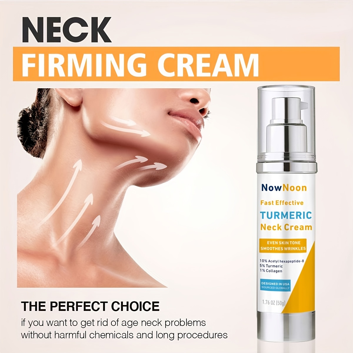 botox substrate fragment neck cream natural aging resistant neck moisturizer with acetyl hexapeptide 8 collagen hyaluronic acid day night wrinkle diminishing cream 1 76oz details 4