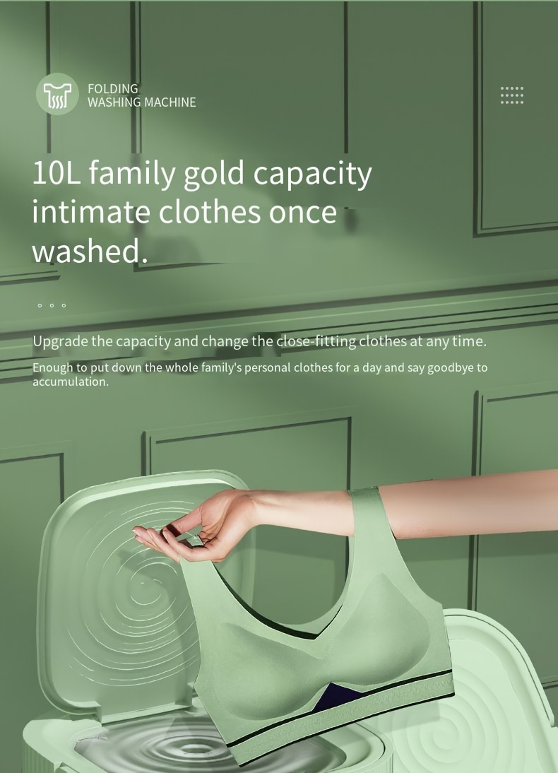 10l mini folding washing machine mini washing machine baby underwear washing socks washing machine portable swing dry maximum capacity 13l can be used as 13l details 6
